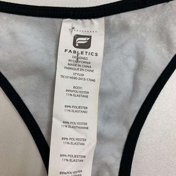 Fabletics Eiffel Tank Women M Medium Gilded Granite Scoop Neck Stretch Racerback - Picture 8 of 13